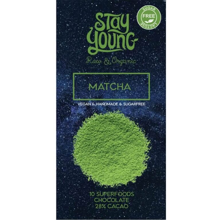 Sugar free raw chocolate with matcha 44g