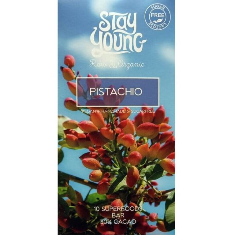 Sugar free raw chocolate with pistachio and protein 80g